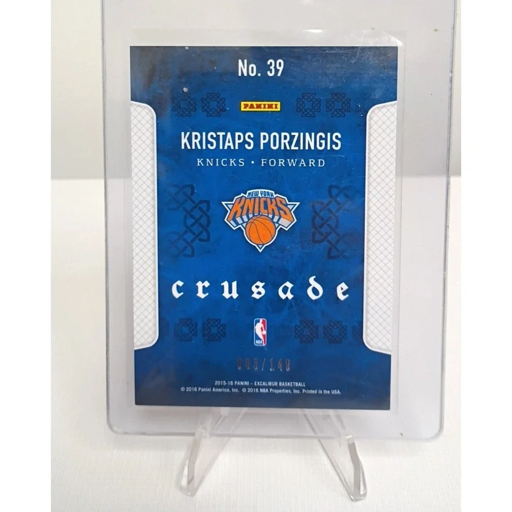 2015-16 Panini Excalibur Crusade Kristaps Porzingis #39 Red /149 RC NBA Knicks